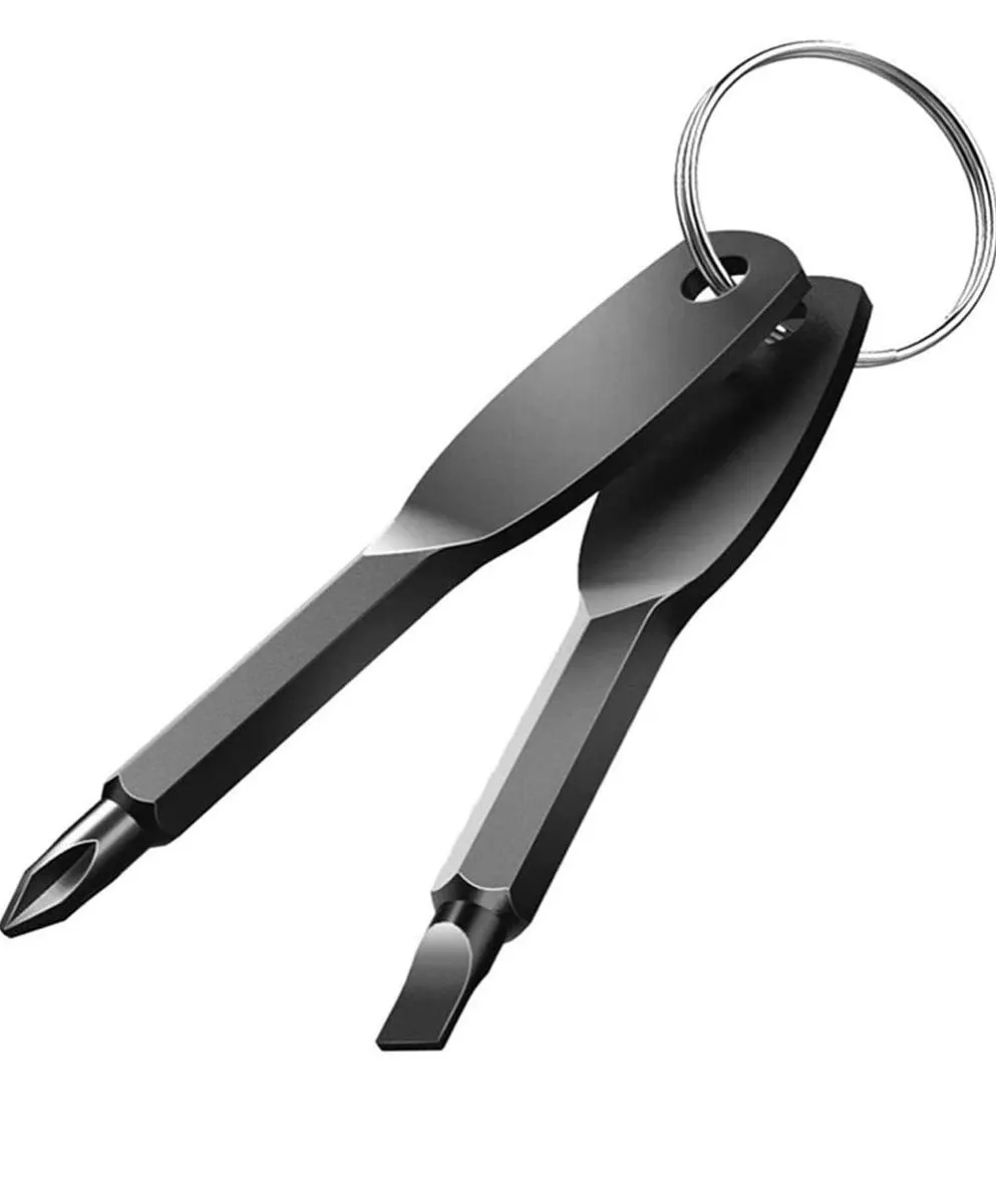 Mini Screw Driver Key Ring - Black
