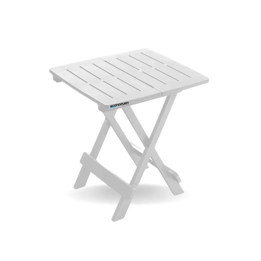 ECONOFURN Progarden Adige Folding Patio Side Table - White
