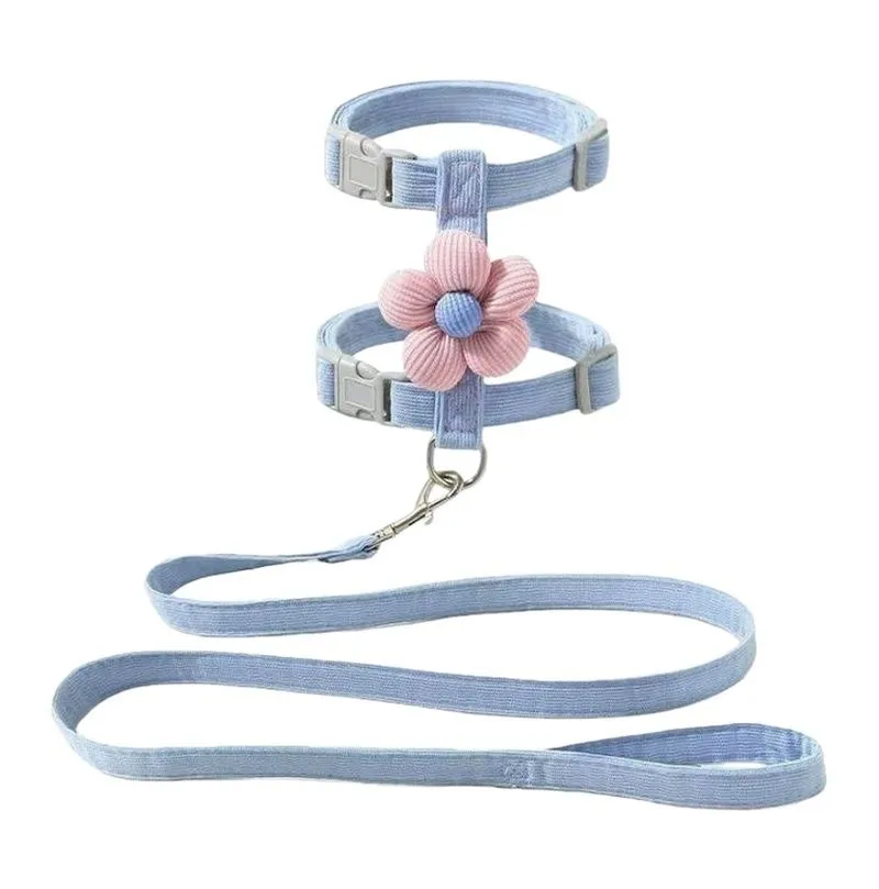 Adjustable Pet Harness and Leash Set for Small Dogs and Cats 1 Piece