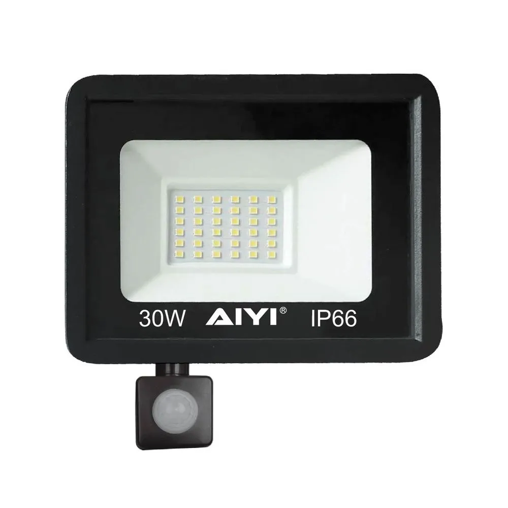 AIYI 30W LED Flood Light with Motion Sensor, IP66, 6500K AY399-015