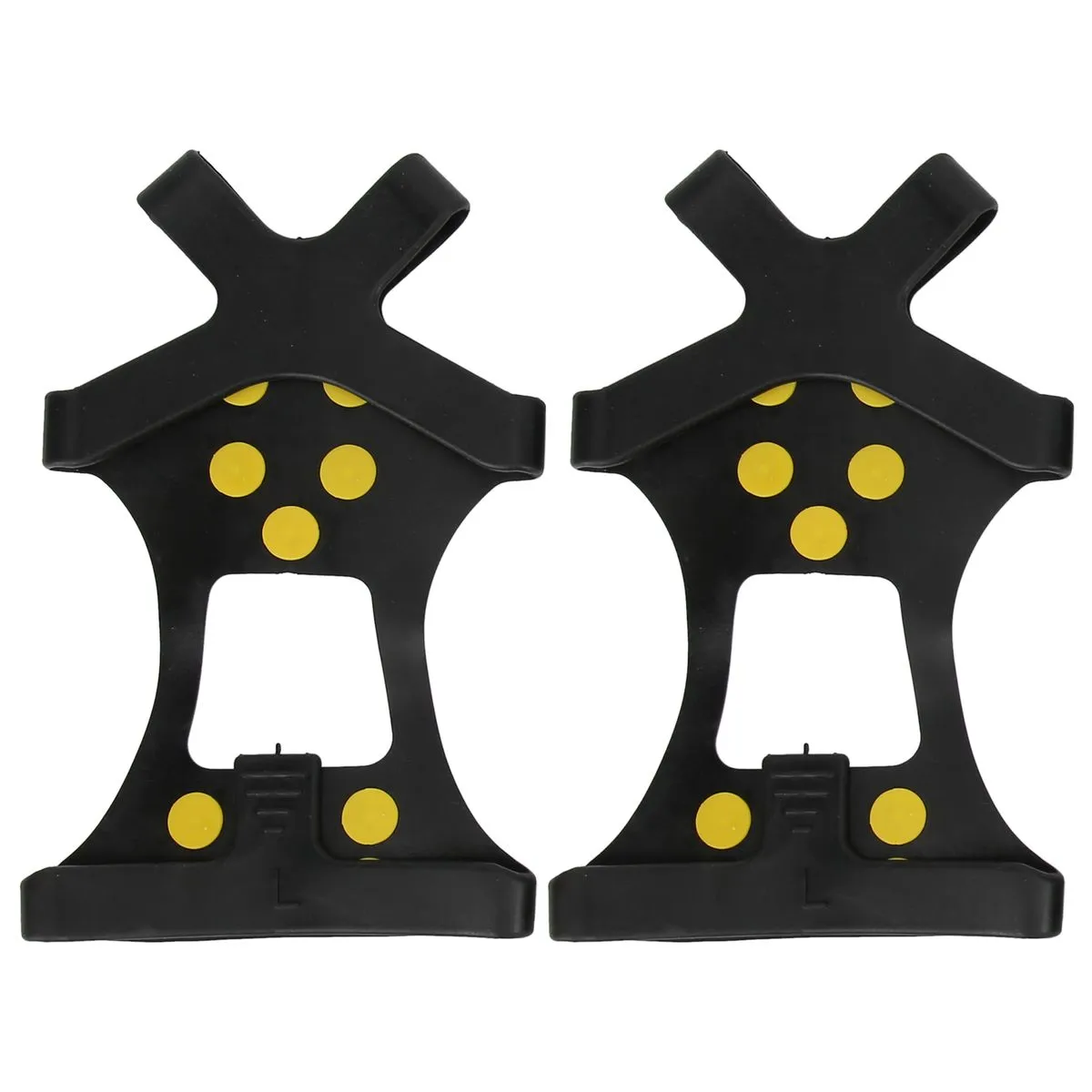 10-Stud Anti-Slip Ice Crampons Shoe Cover (L)