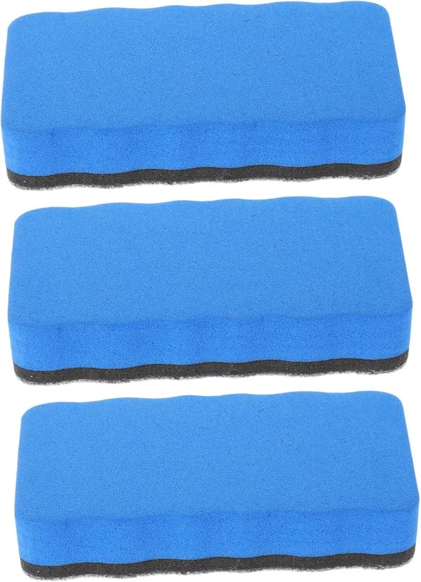 3pcs Whiteboard Erasers Dry Erase Eraser with Ergonomic Grip Reusable EVA