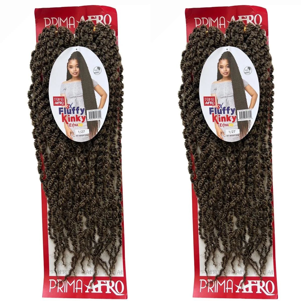 Prima Afro Curly Pop - Color 1/27 - Pack of 2