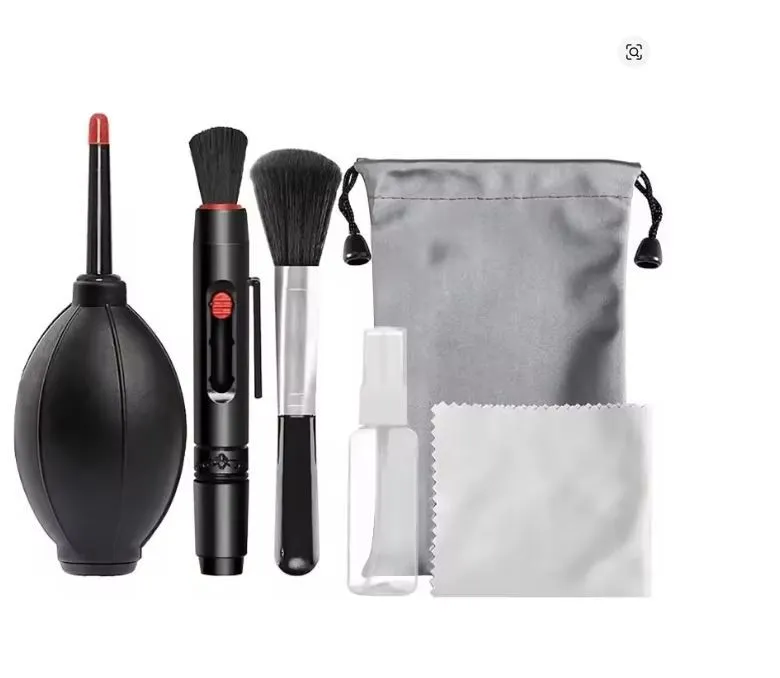 6-in-1 Camera Lens Cleaning Kit with Blower, Pen & Storage Bag