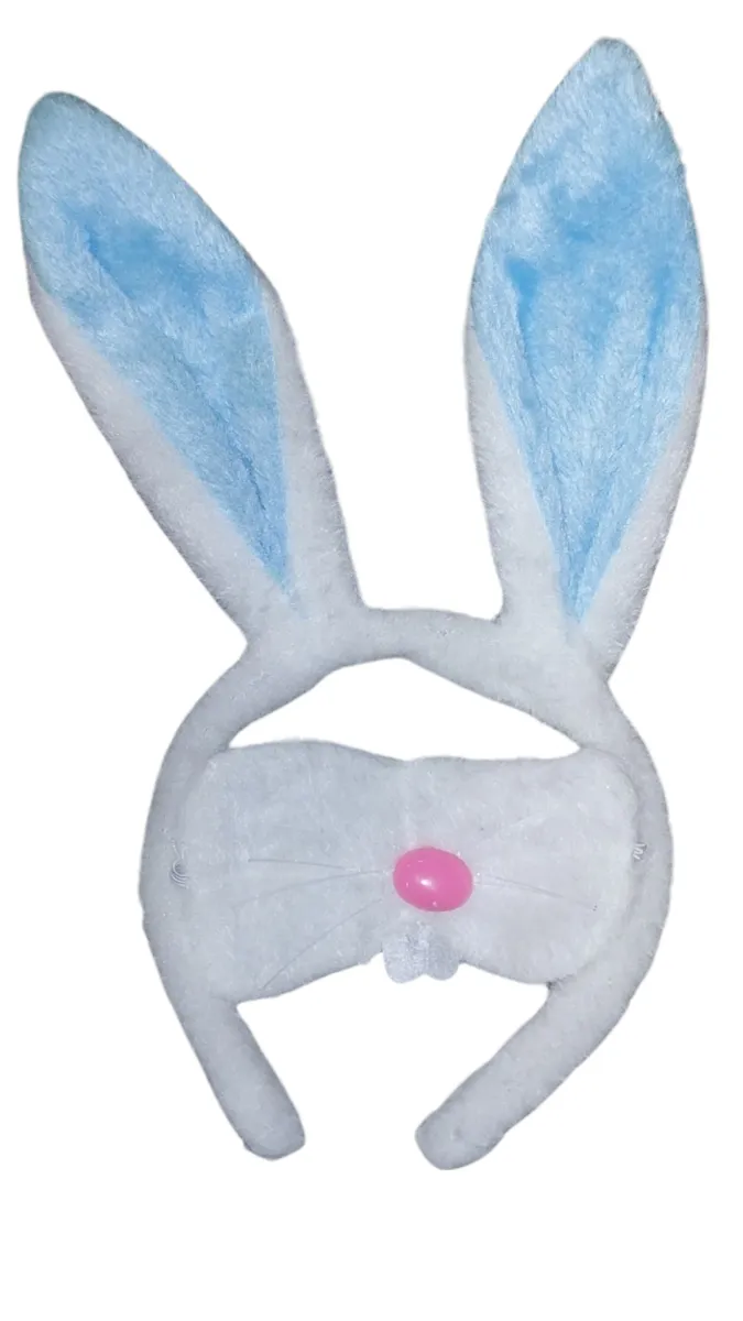 Bunny Dress Up Set with Bunny Ears Headband and Bunny Nose and Mouth - Blue
