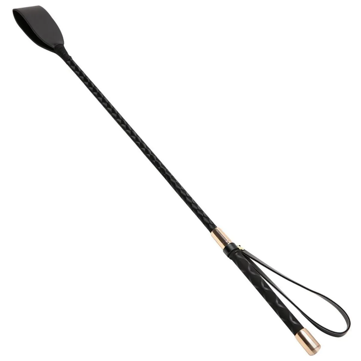 Leather Horse Riding Crop Whip for with Double Slapper Equestrian Training