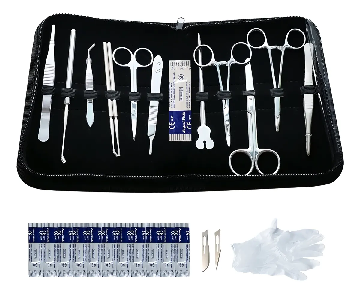 NEXOHOGAR Dissection Kit For Medical Training 11 Blades 12 Tools - Black