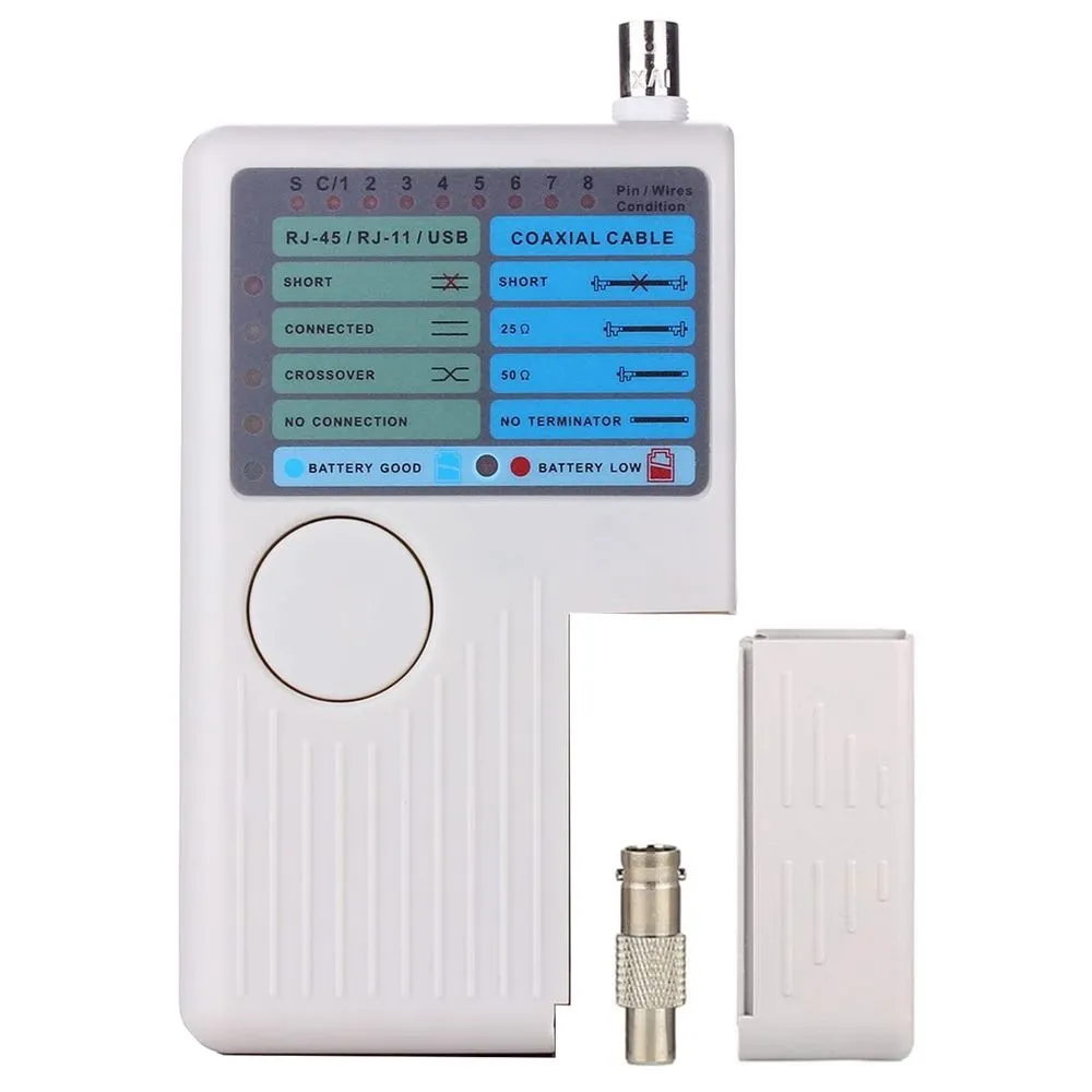 4-in-1 Remote Network Cable Tester for RL-45 RJ-11 USB BNC LAN Cable