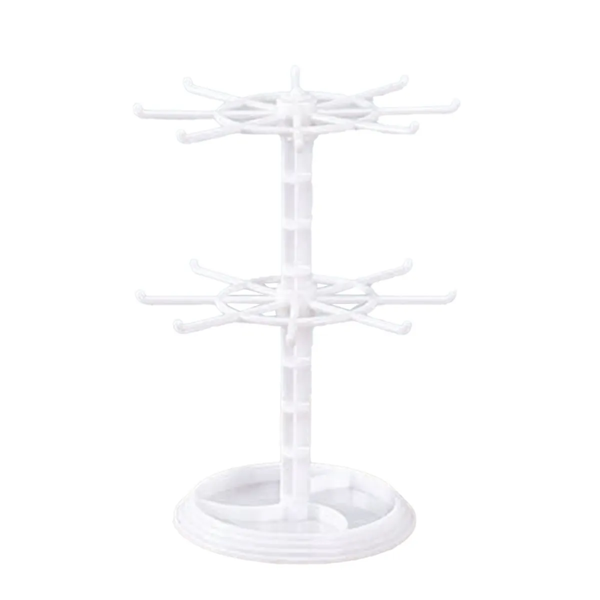Rotating Keychain Rack Adjustable 2 Tire Spinner Display Stand-B