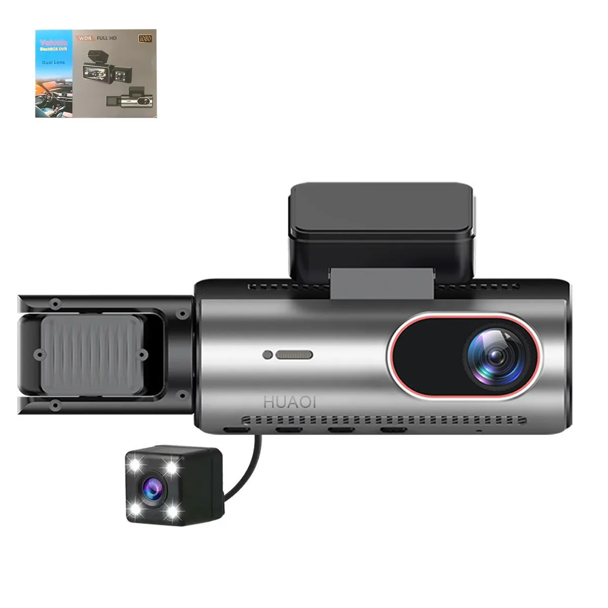 WiFi Enabled 3 Lens Car DVR | G-Sensor Parking Monitor