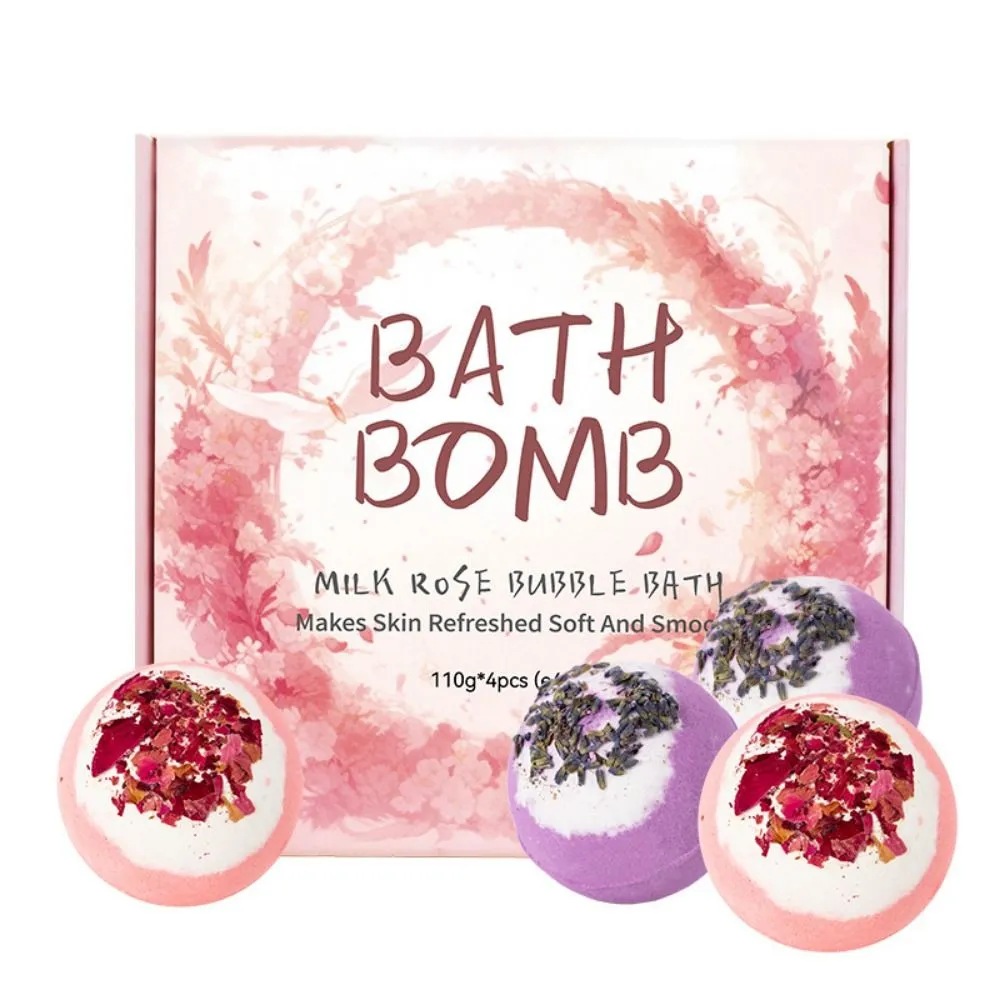 Rose & Lavender Bath Bomb Set Aromas Aid Sleep