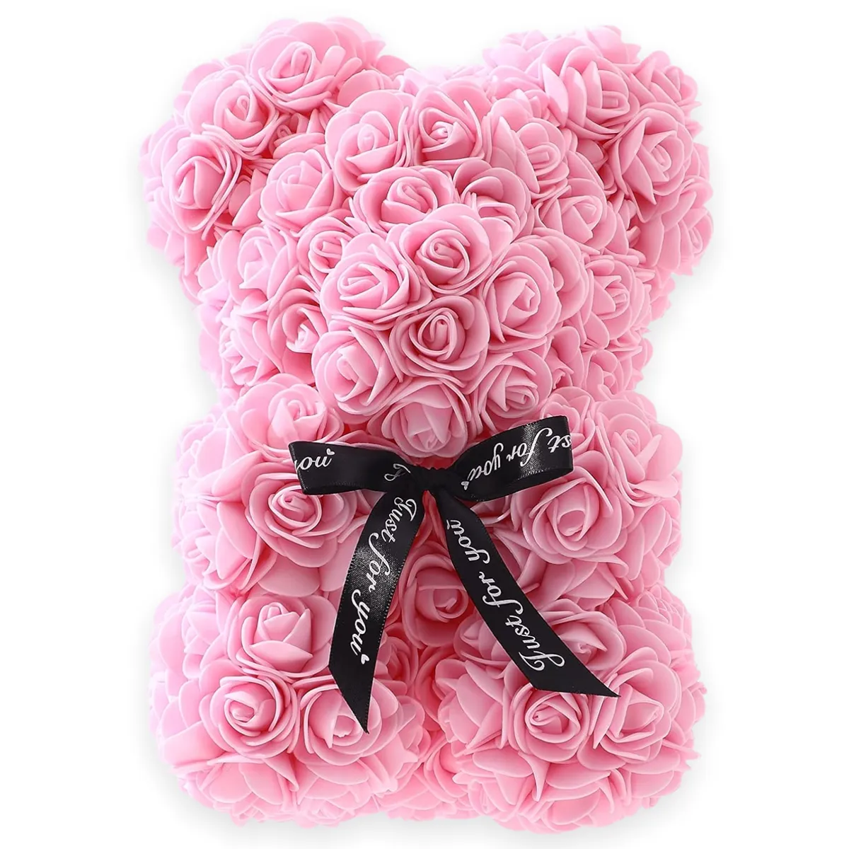 Forever Rose Teddy Bear - Pink, Black