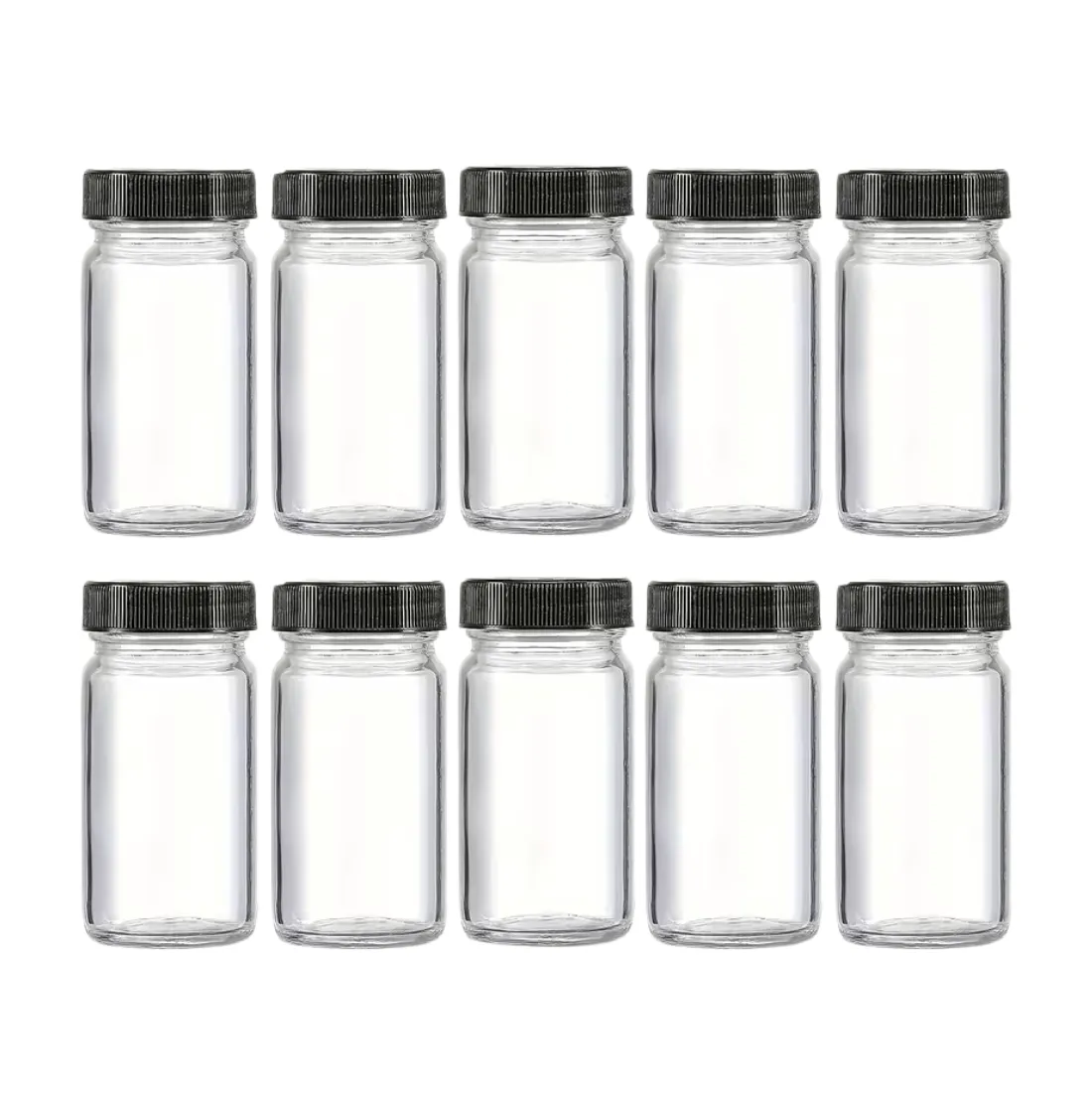 80ml Glass Freezer-Safe Bottles - 10 Piece Set