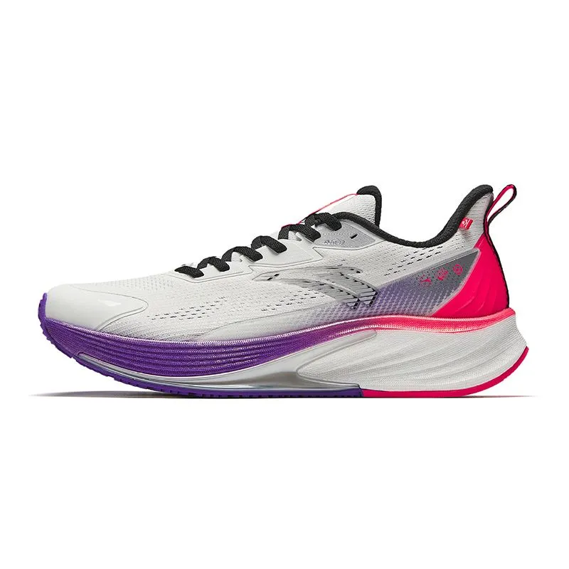 ANTA Men's ROCKET 6.0 Road Running Shoes - White/Purple/Red