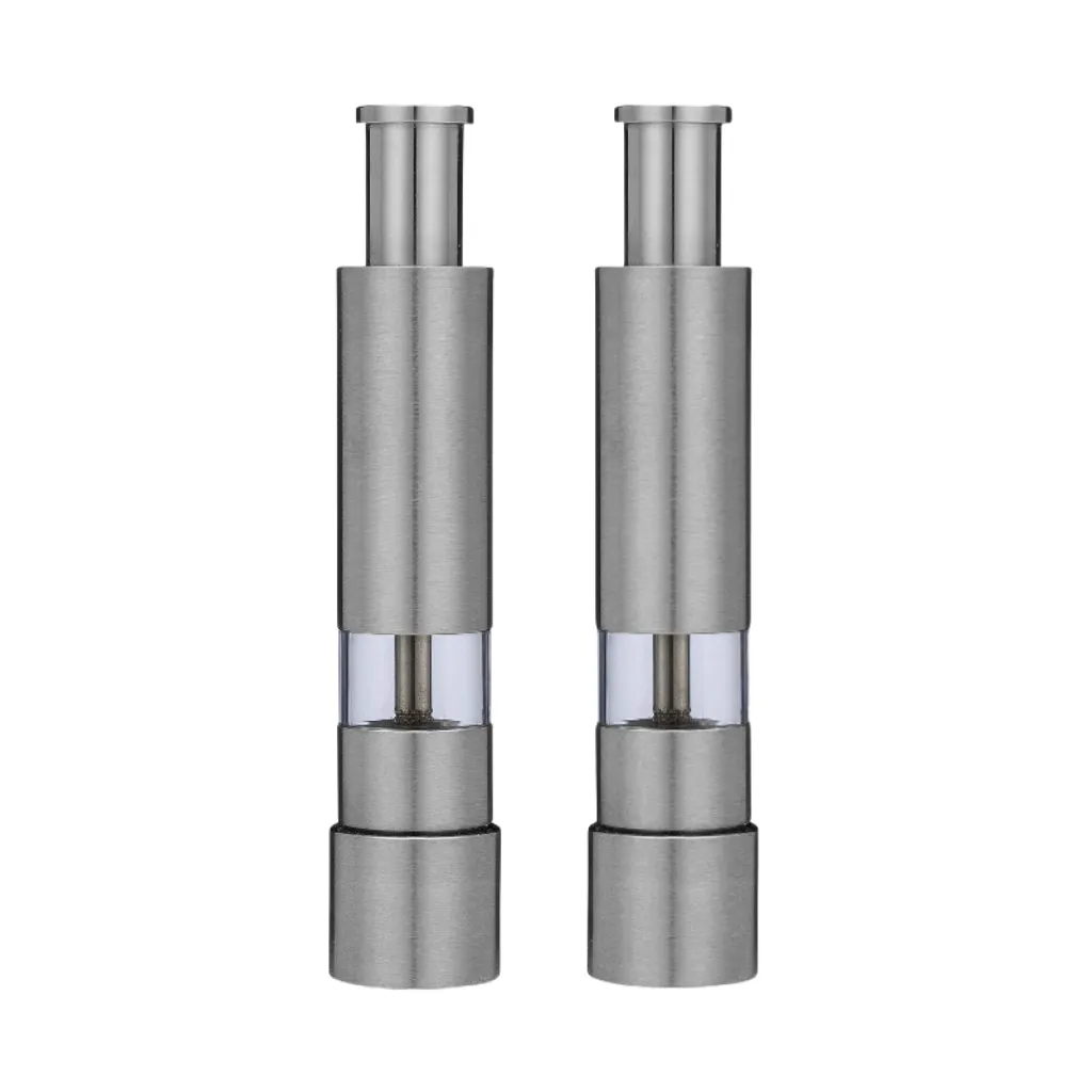 2 Piece Stainless Steel Salt and Pepper Grinder