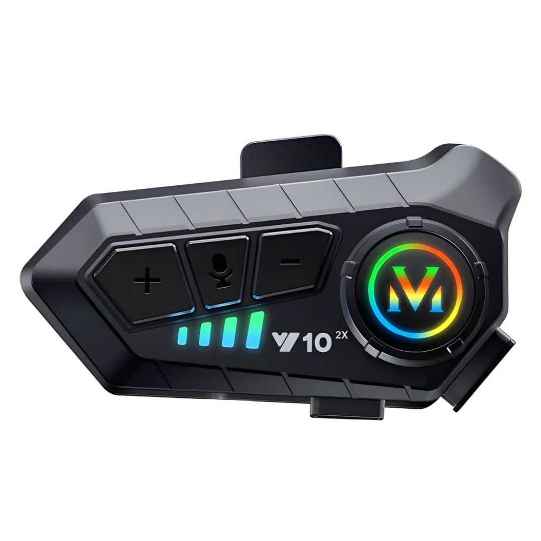OQIMAX Motorcycle Helmet Bluetooth Headset With 2-Way Intercom
