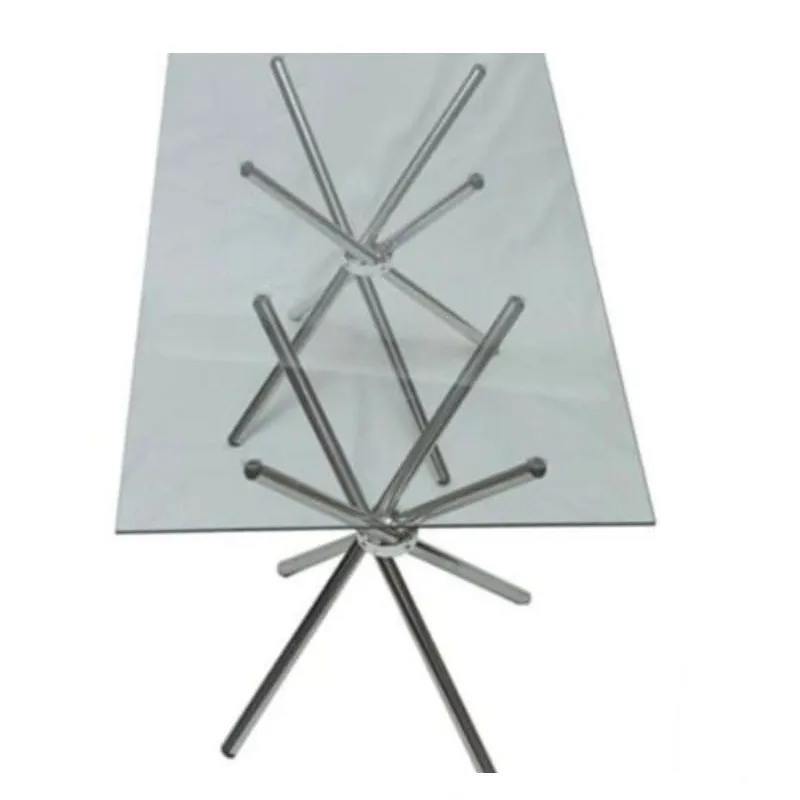 Rectangular Glass Dining Table - 6 Seater