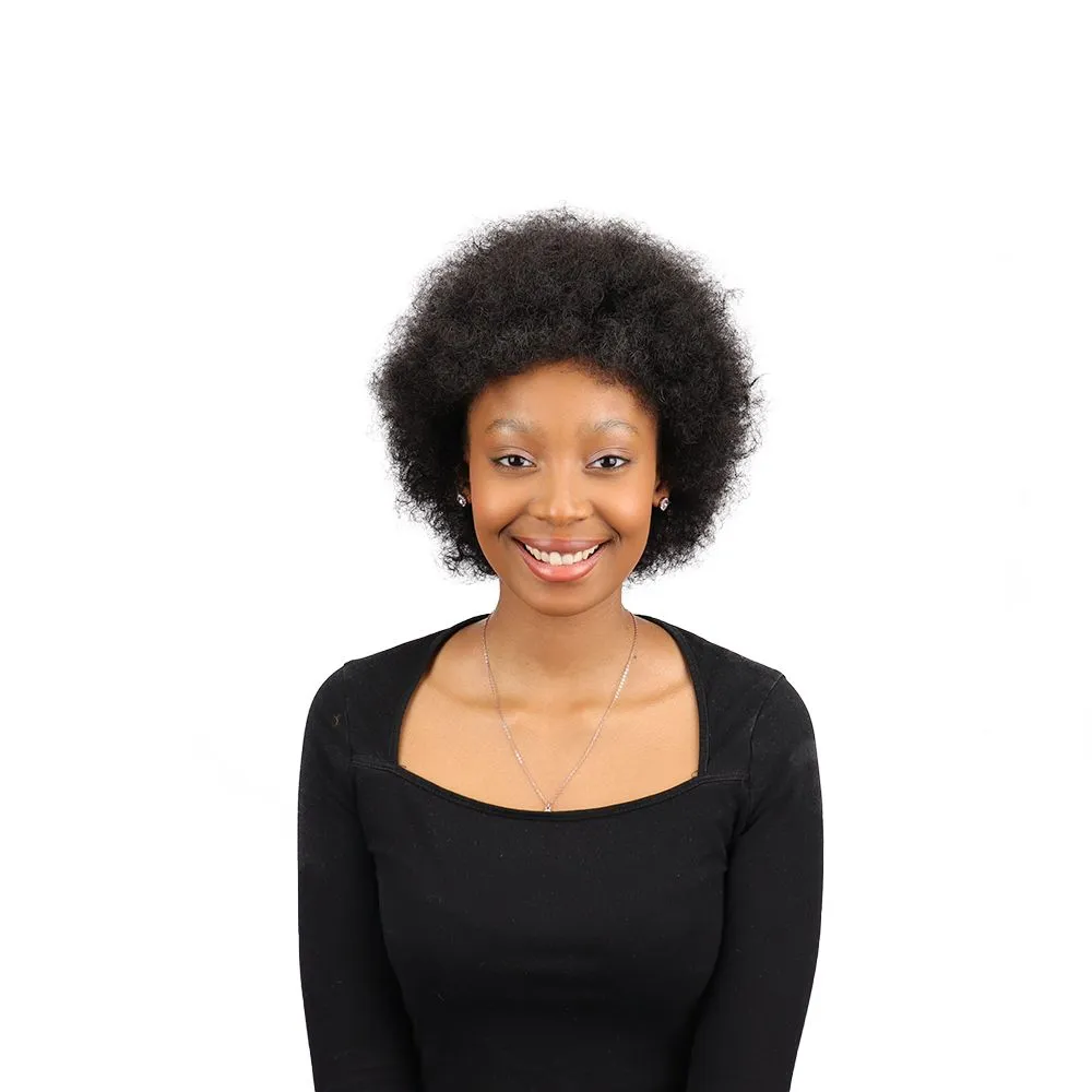 Joedir Brazilian Human Curly Hair Wigs Products Afro Wig Amna 1B