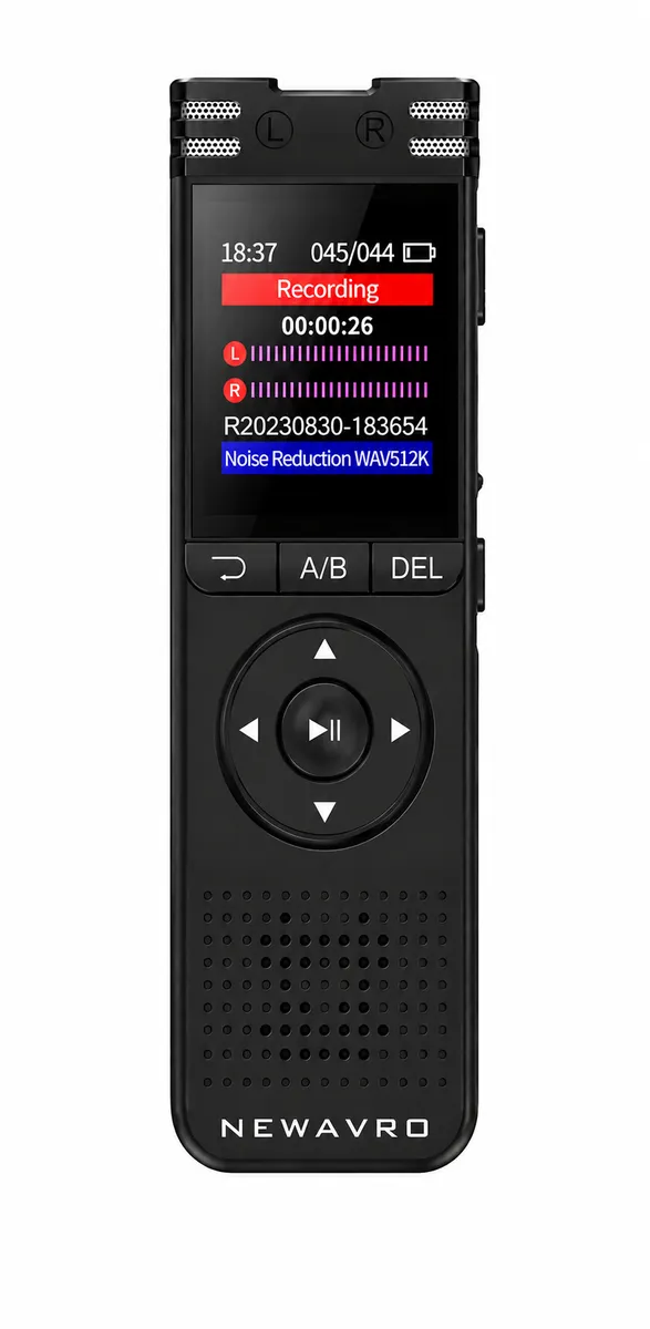 Newavro 8GB Digital Voice Recorder Audio Recorder w/ Noise Reduction
