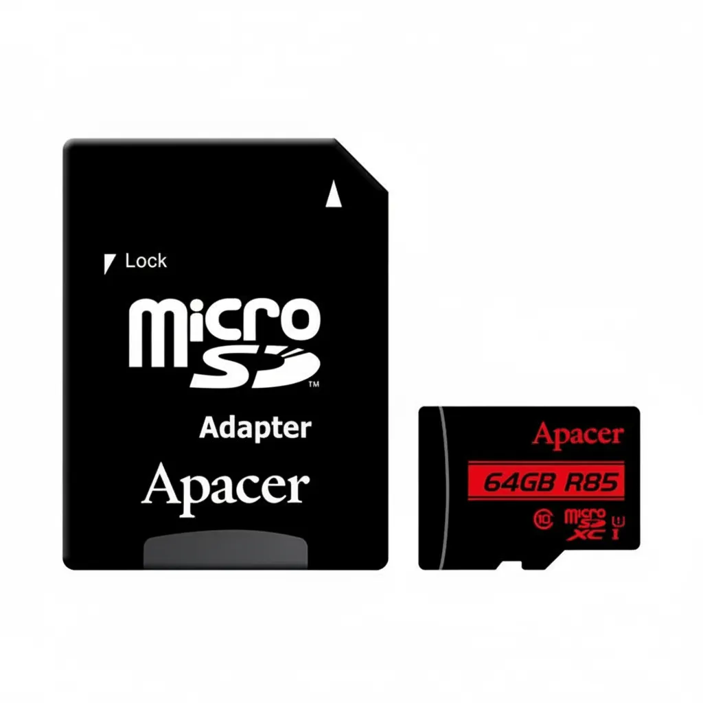 Apacer 64GB Class 10 Micro SD Card with Adapter Compatible for Smartphones