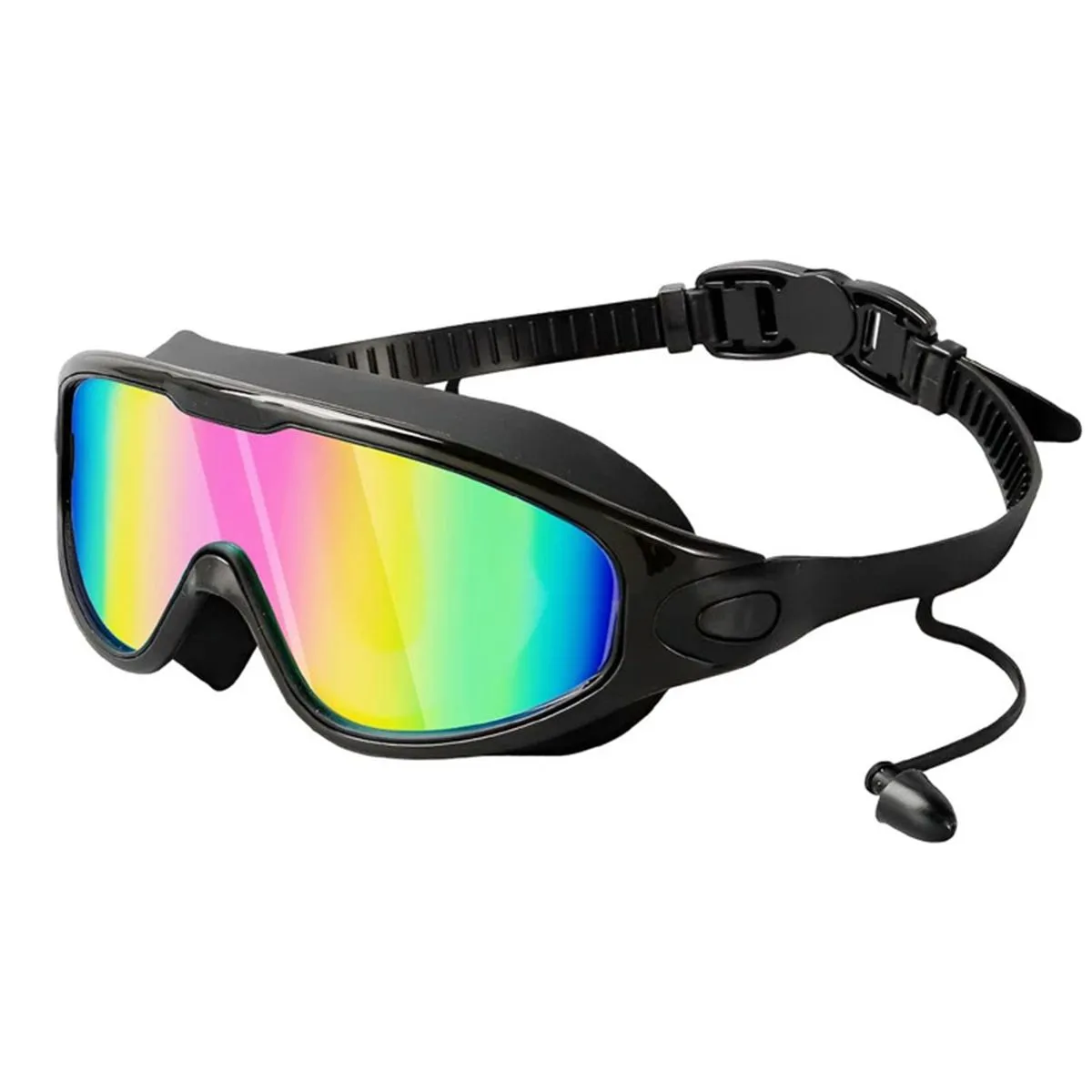Adult Electroplated Wide View Anti Fog&UV Swim Goggles with Earplug