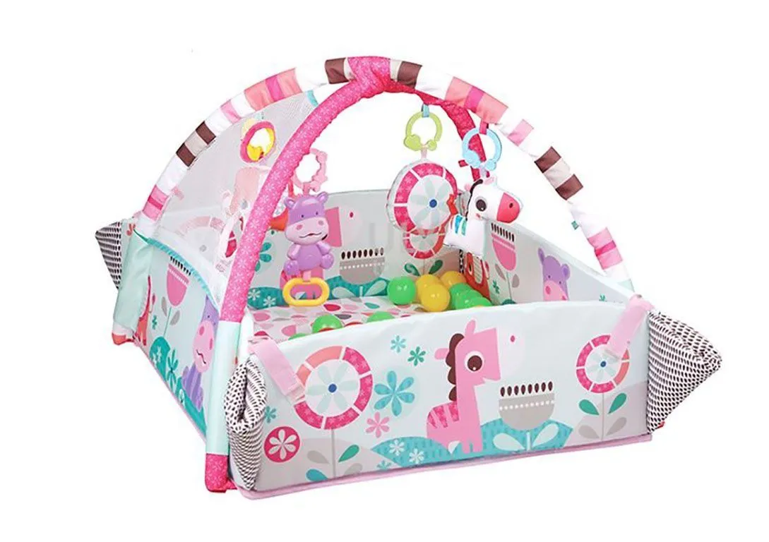 5-in-1 Activity Gym & Ball Pit - Pink