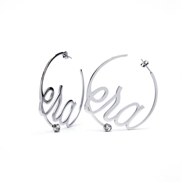 Era By DJ Zinhle Logo Hoops - Silver