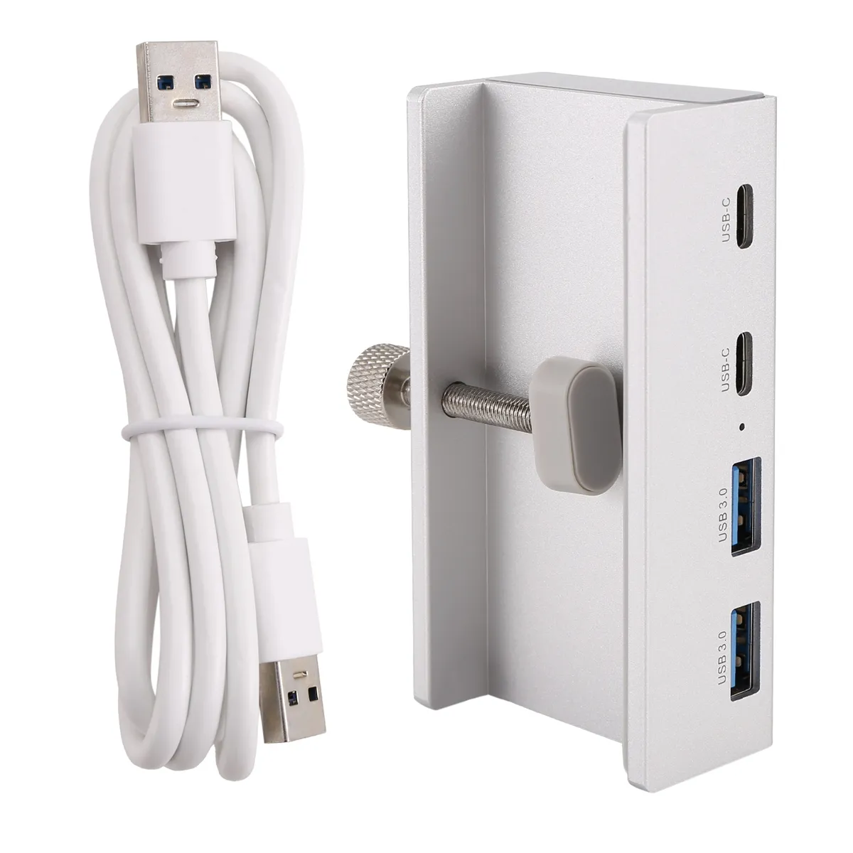Usb 3 0 Hub Aluminum Clip-On Typec Hub Desktop Splitter For Laptops