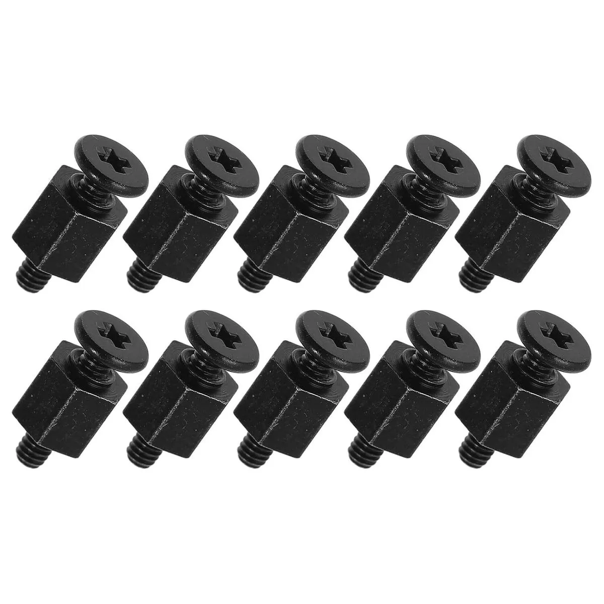 10pcs Black Hex Head Mounting Screws for M.2 SSD Motherboard, Computer