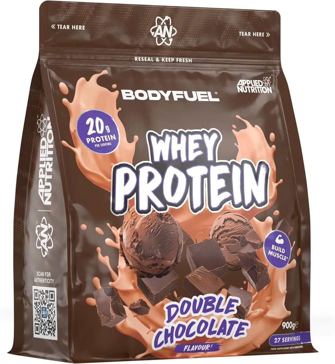 Applied Nutrition Bodyfuel Whey Protein Powder 900g - Double Chocolate