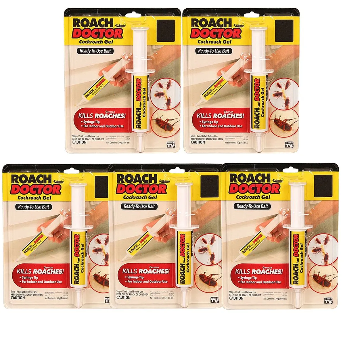 5 x Roach Doctor Cockroach Killing Gel