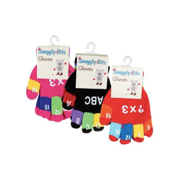 Snuggly Bits Gloves - Assorted Knitted Toddler Gloves- Pack Of 3