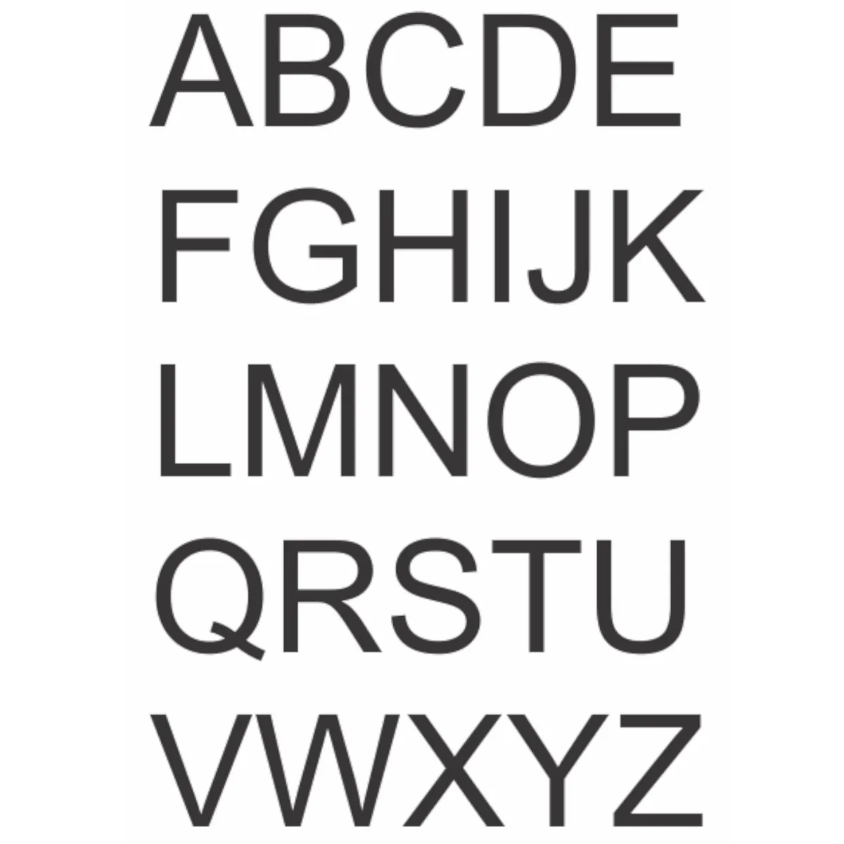 TrendSpire 5cm Letters Vinyl Stickers - Black