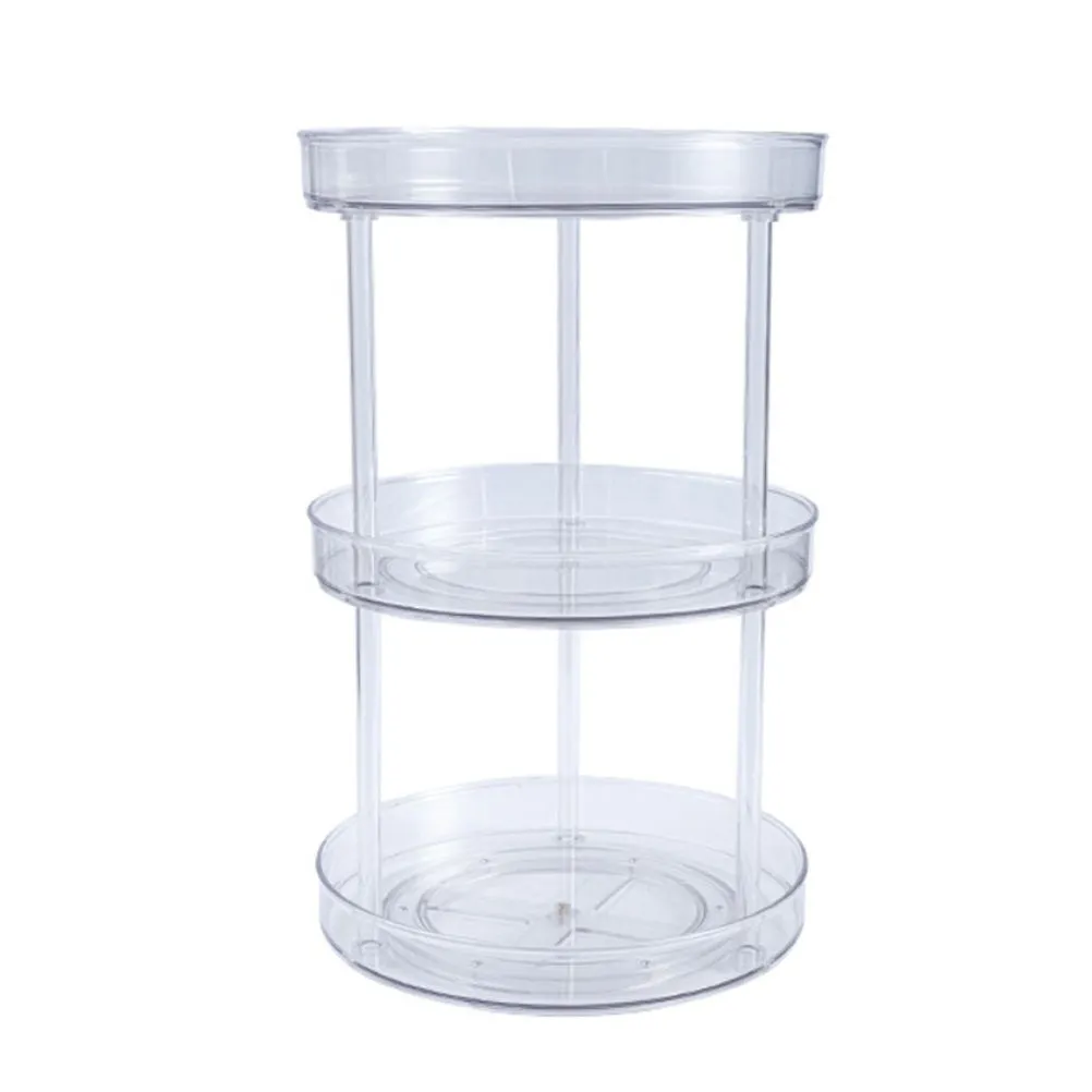 Rotating Transparent Spice Organizer For Kitchen Counter