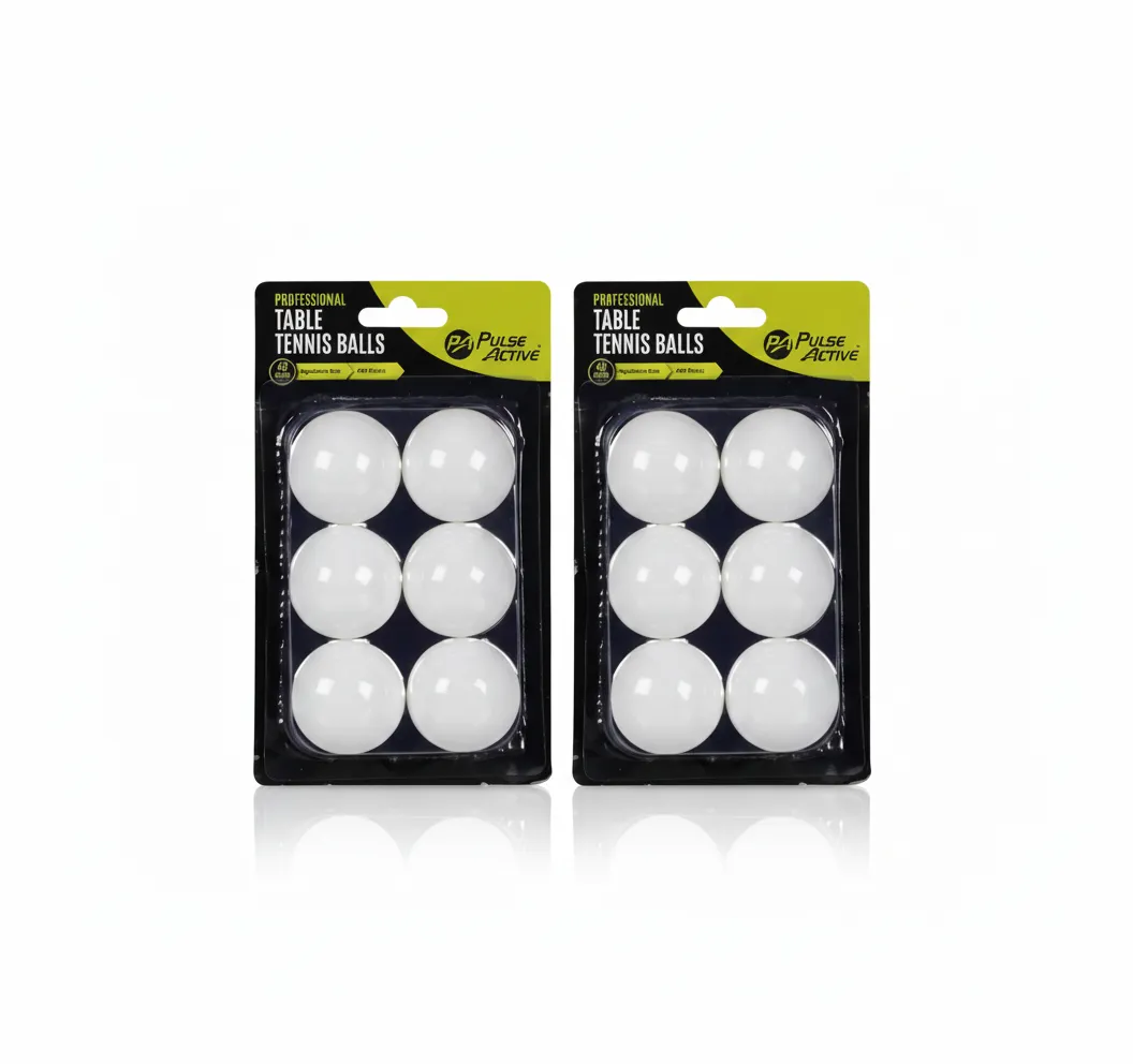 Pulse Active 40mm Table Tennis Balls - Durable ABS for Play and - 2 Pack