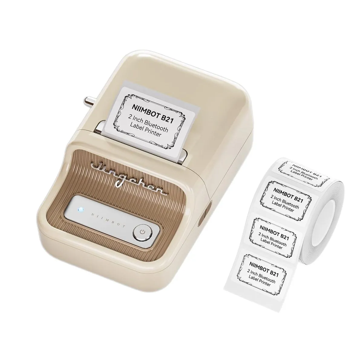 Niimbot - B21 - Portable Thermal Label Bluetooth Printer with Label - Cream