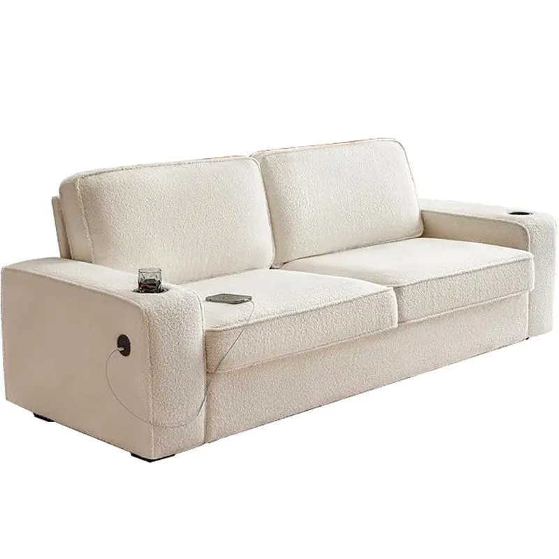 Sofa Couch 3-4 Seater Couch with USB Charging Ports & Cup Holders