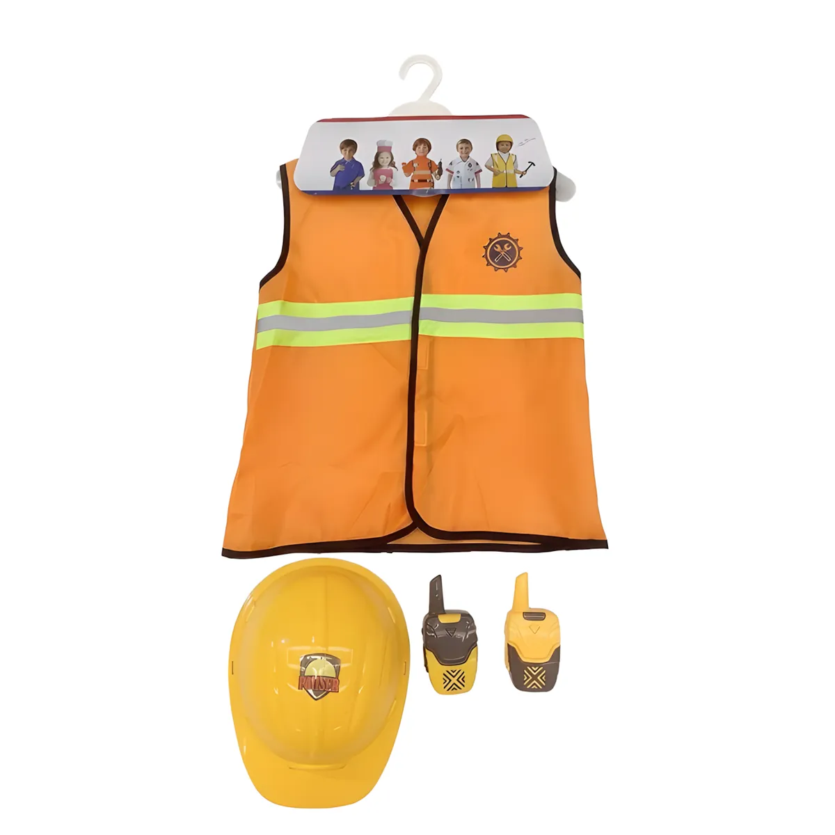 Kids Construction Role Play Set with Vest and Hard Hats