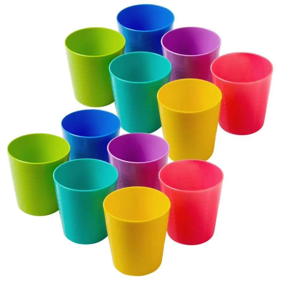 Toolhome - Kiddies Rainbow Plastic Tumblers / Cups - Pack of 12