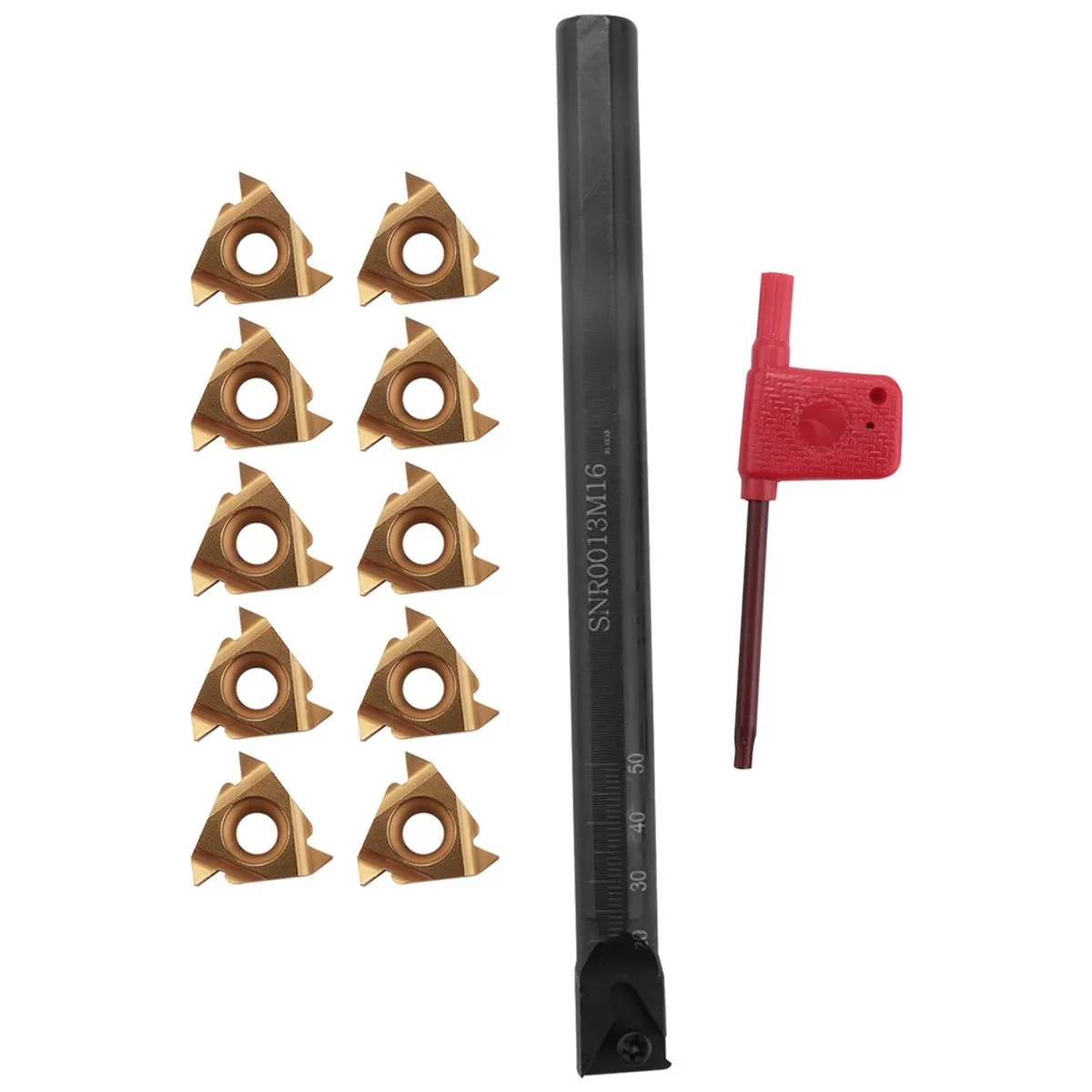 1/2 Inch Lathe Threading Boring Bar with 10Pcs Carbide Inserts Stylish