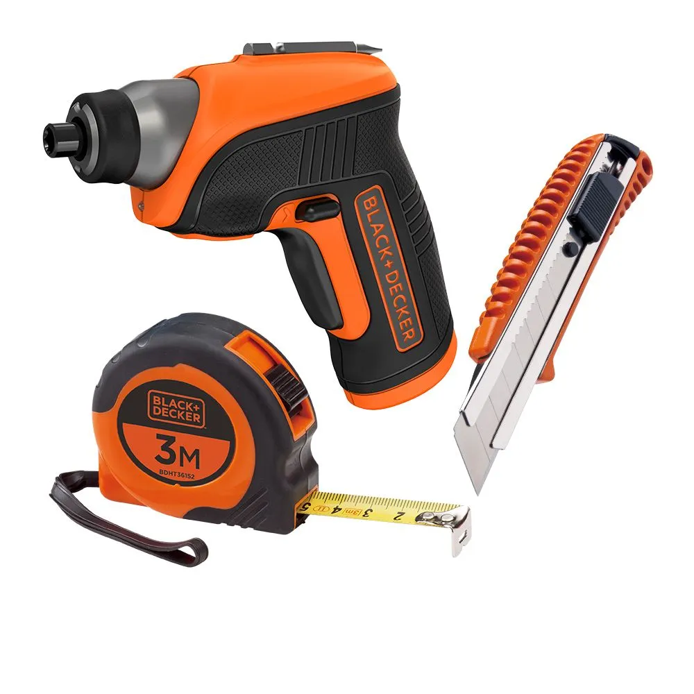 BLACK+DECKER 3.6V Lithium-ion Screwdriver with Right Angle Attachment & Acc