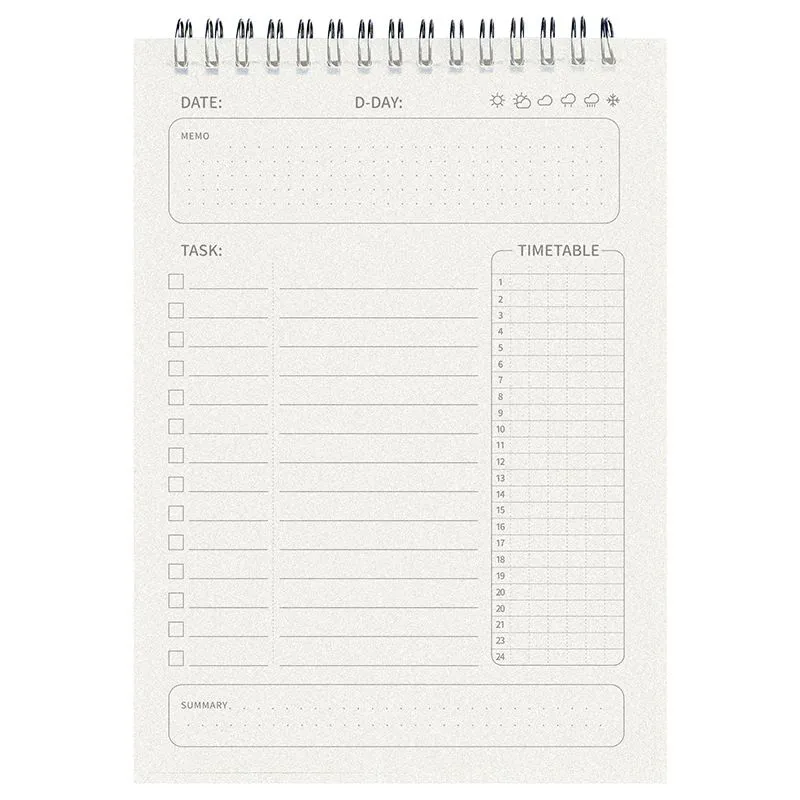 A5 Daily Plan to Do List Notebook 160 pages thick office stationery