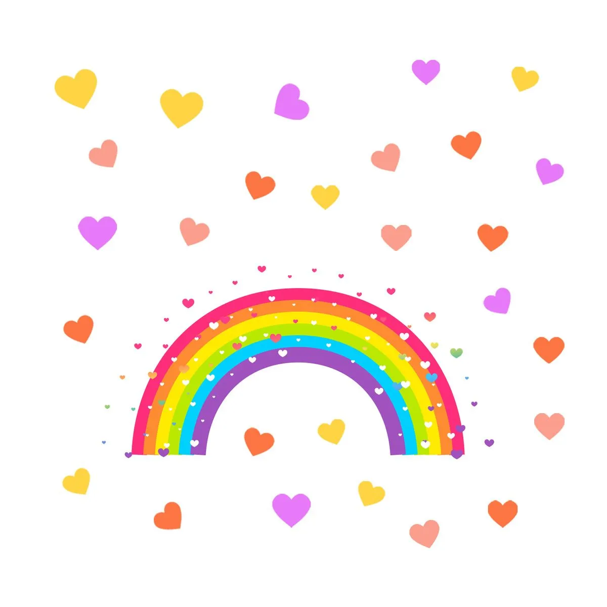 Self-Adhesive Glow in The Dark Rainbow Wall Sticker