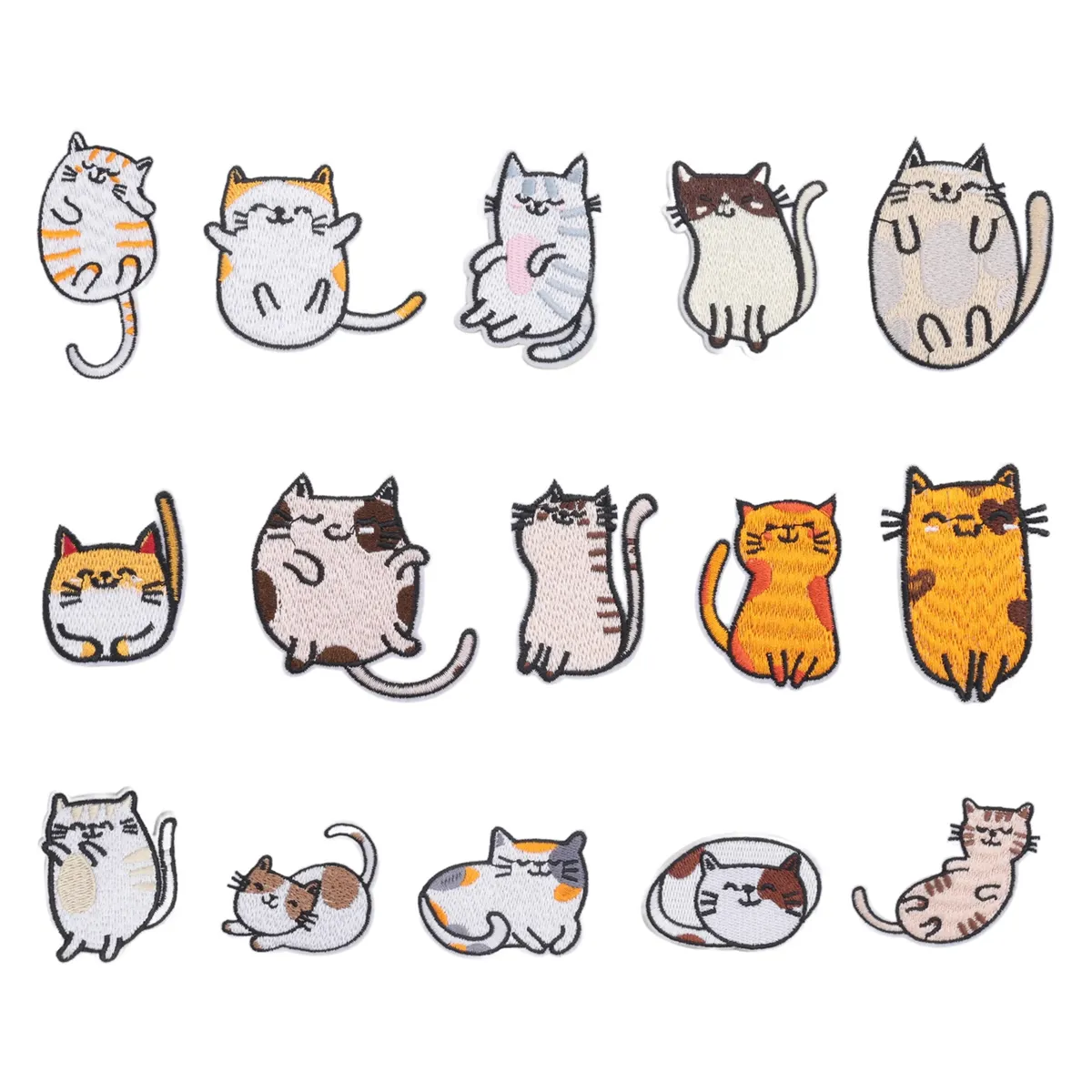 Embroidered Iron on Patches,15PCS Vivid Cute for Jeans Jackets Sewing