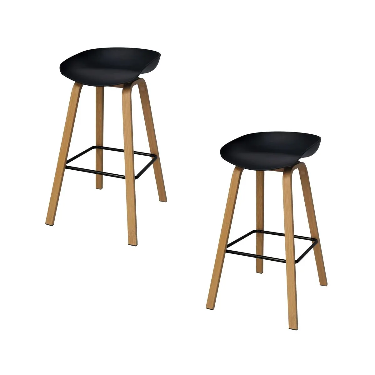 Infinity Homeware Toledo Kitchen Stools (Set of two) - Black