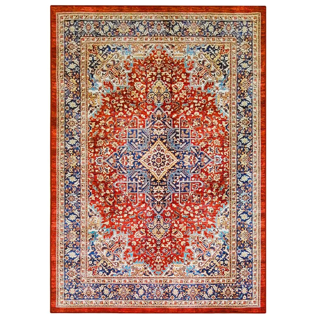 Urban Thread Denali Style Area Rug Red Medallion Design Vintage Motifs