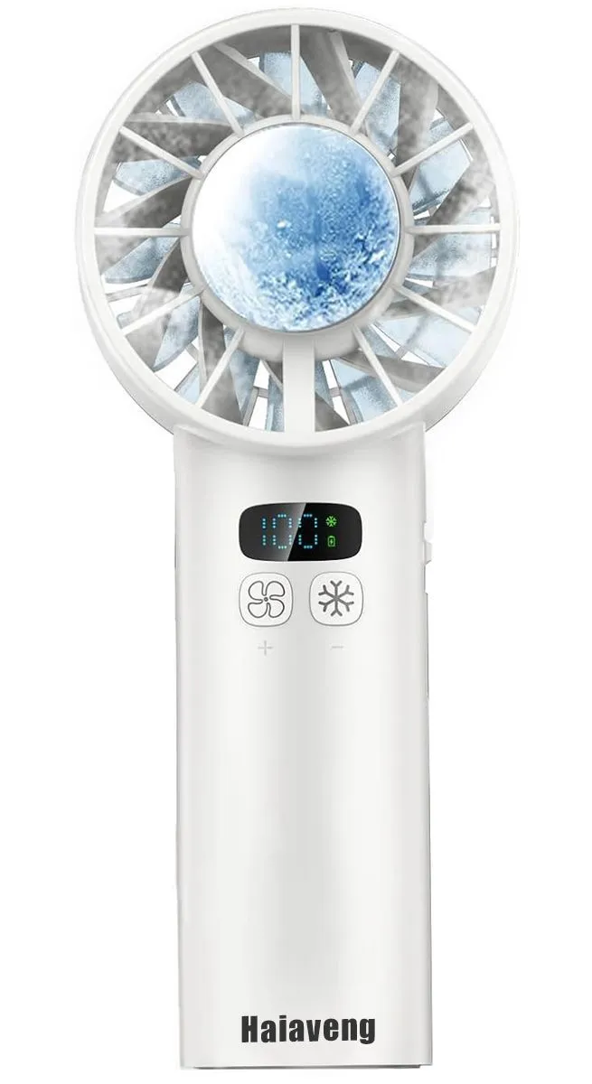 2025 Portable Handheld Ice Fan, Turbo Cooling Fans, 5200mAh, 100 Gear Wind