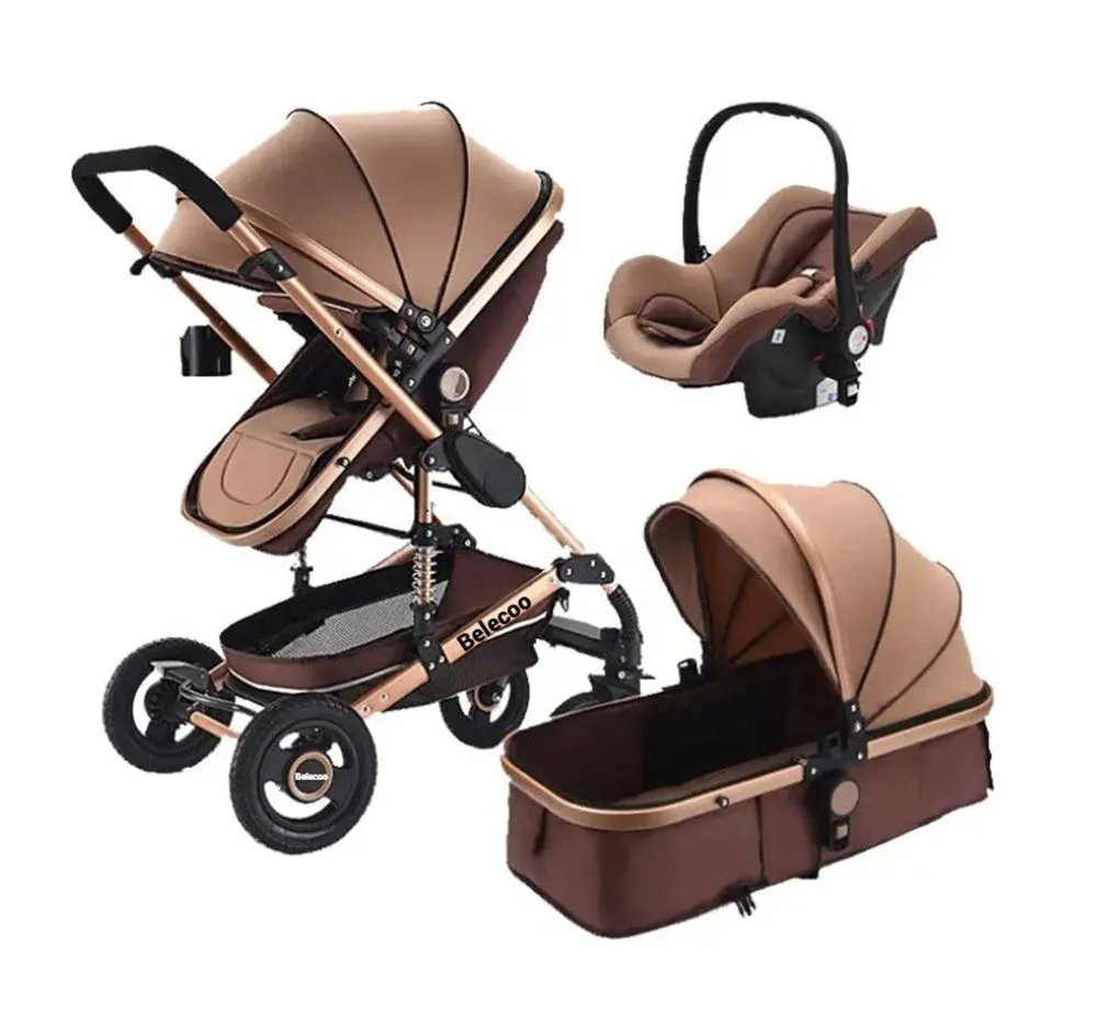 High Quality 3-In-1 Portable Stroller Multifunctional - Black