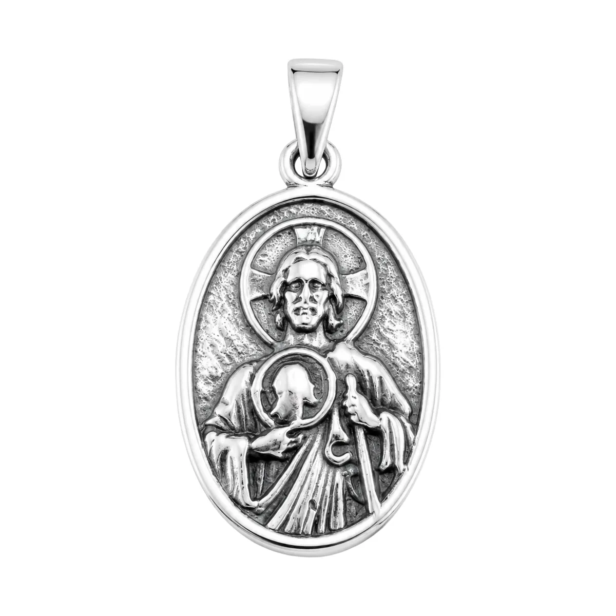 Handcrafted Saint Jude Medal Pendant Sterling Silver 925