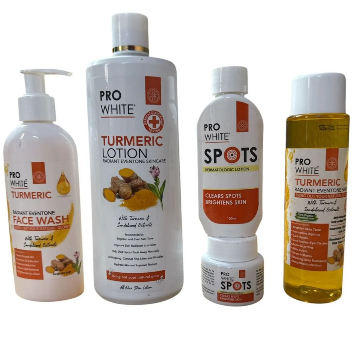 ProWhite Turmeric Radiance Kit - 5-Piece Skincare Set for Glowing Skin